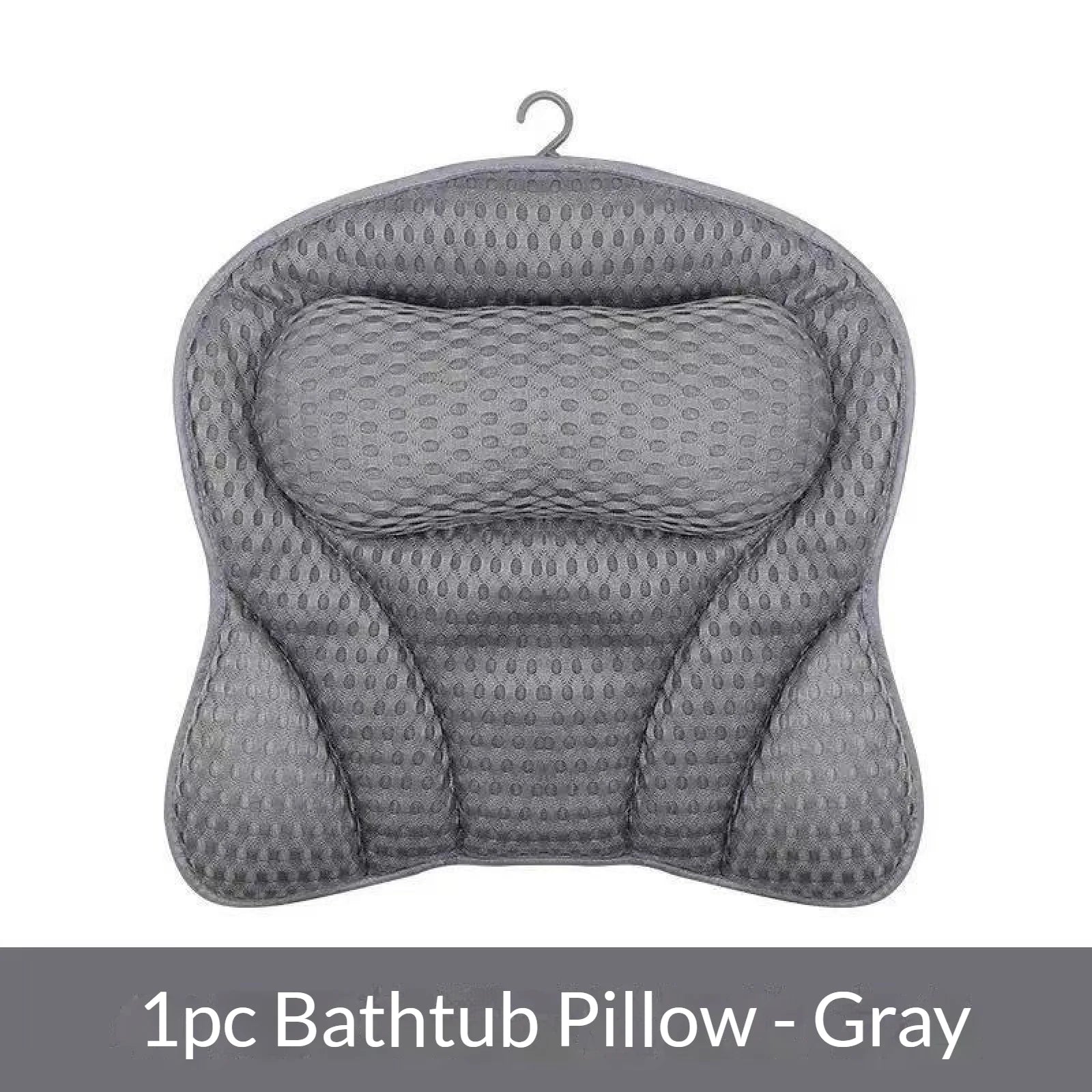 Bathtub Pillow for Tub, Bath Pillow for Neck & Back Support with Strong Suction Cups, Soft Spa Bath Pillow