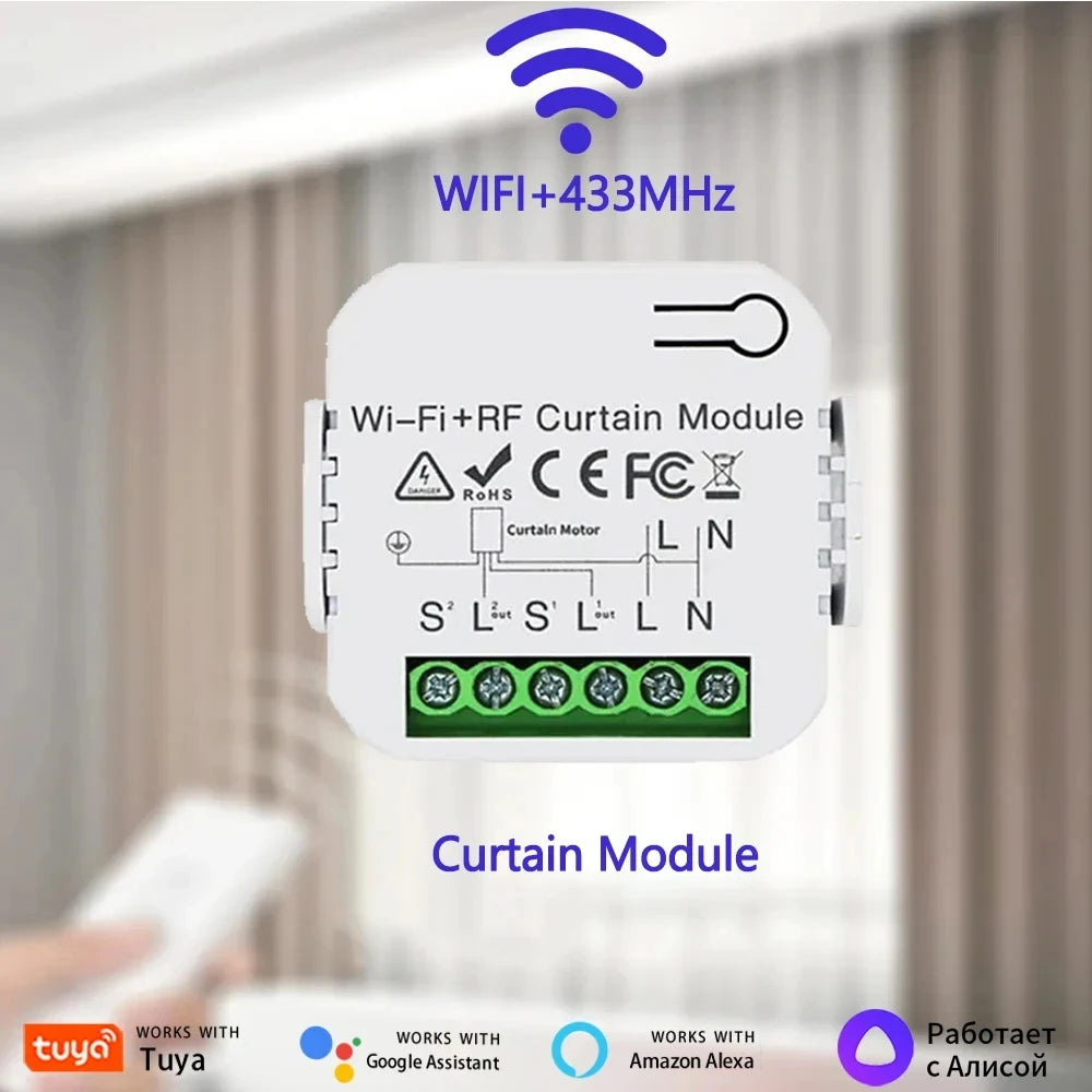 Tuya WiFi Smart Curtain Switch Controller Shutter Shutter Motor Control Smart Life APP Control Alexa Google Home Voice Control