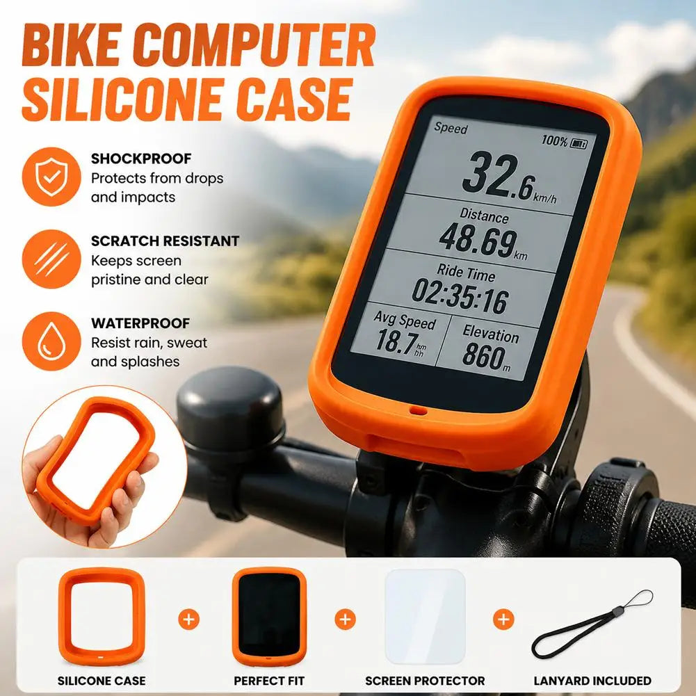 Silicone Protective Cover For IGPSPORT BSC500 Case Of GPS Bike Bicycle Computer Protection With Screen Protector Lanyard