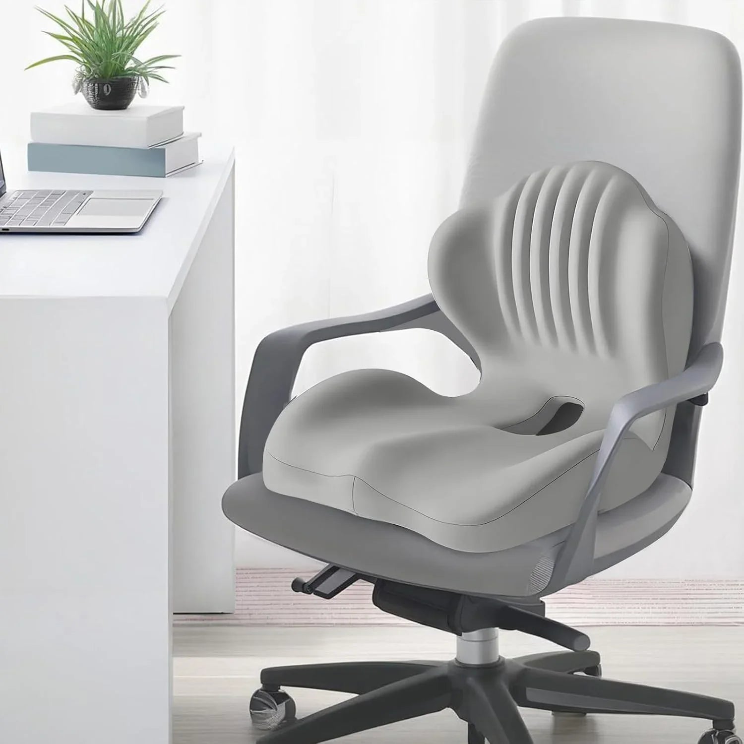 Seat Cushion for Office Chair Ergonomic Memory Foam Seat Cushion with Back Support for Stress Relief Lumbar Support Car Office