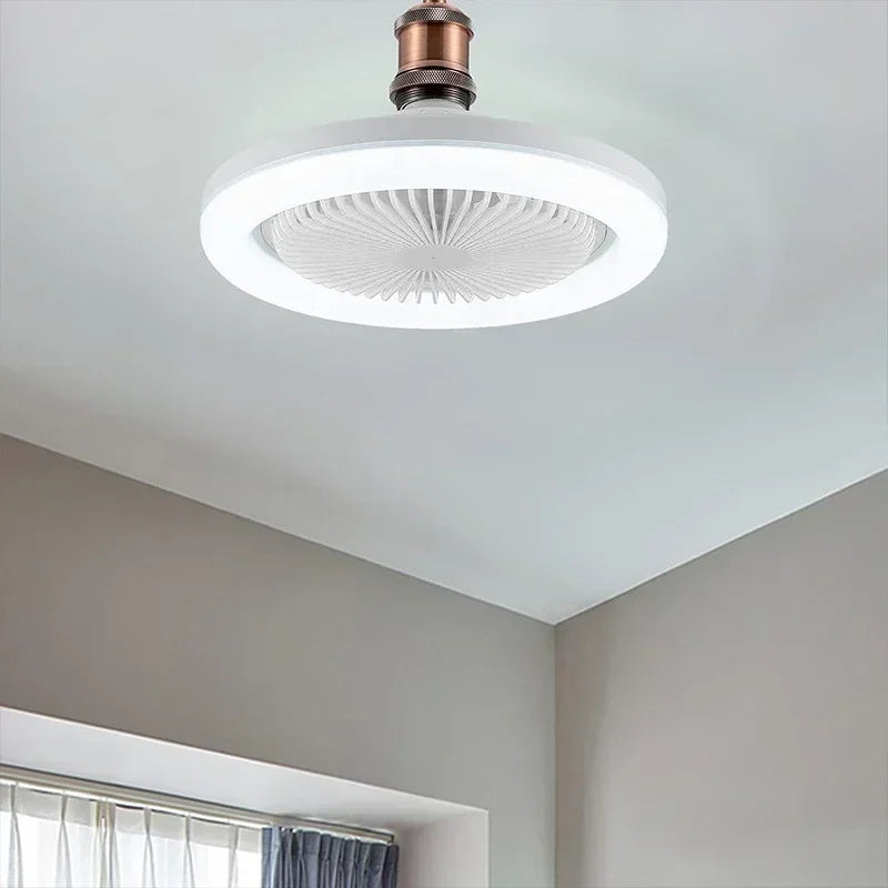 Smart 3 In 1 Ceiling Fan With Remote Control Lighting E27 Conversion Base 85-265v Lighting Base Suitable for Bedroom and Living