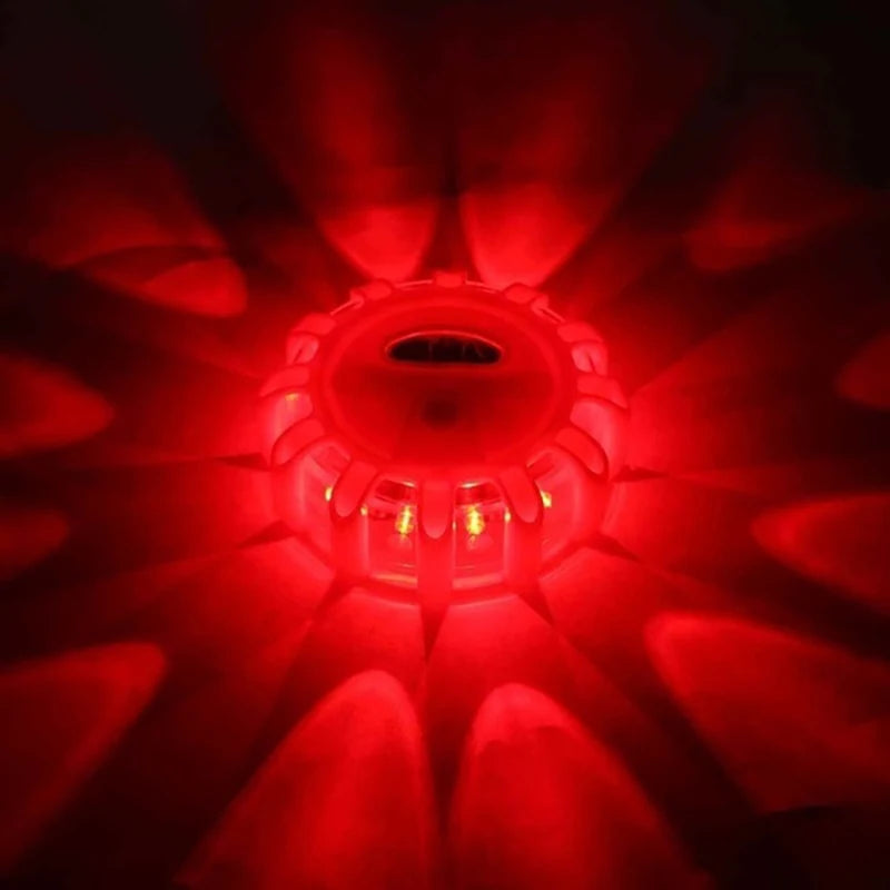 1/2/3/4/6/8/10/12Pcs LED Warning Light Built-in Battery 9Mode Safety Flare Dash Emergency Flashing Lamp Portable Strobe Light