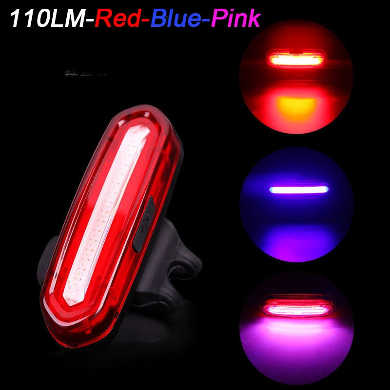 Bike Taillight COB  Bicycle Rear Light With 6 Modes USB Rechargeable Mtb LED Warning Tail Lamp Cycling Accessories
