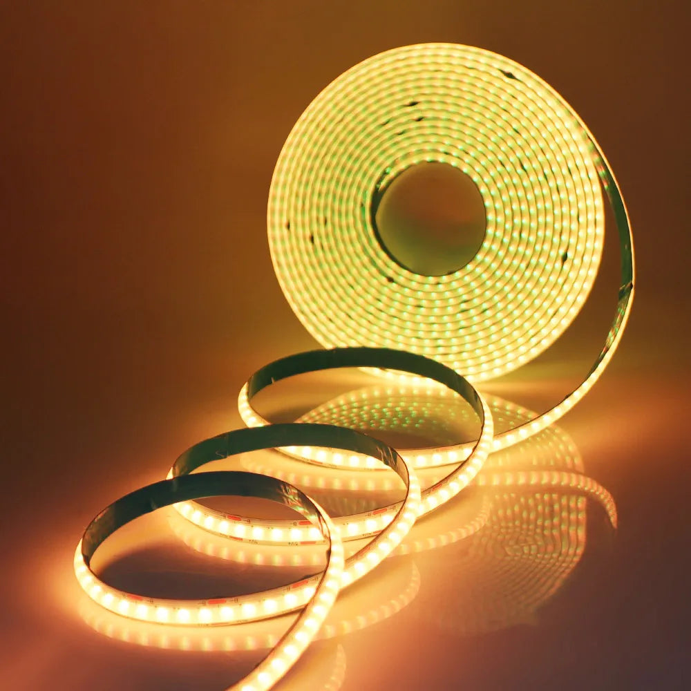 Wifi Bluetooth-compatible RGB COB LED Strip Light 5V 24key 44key Kit Remote Control 576LED High Density Linear Lights Flex Tape