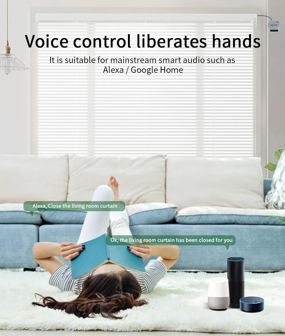 Tuya WiFi Smart Curtain Switch Controller Shutter Shutter Motor Control Smart Life APP Control Alexa Google Home Voice Control