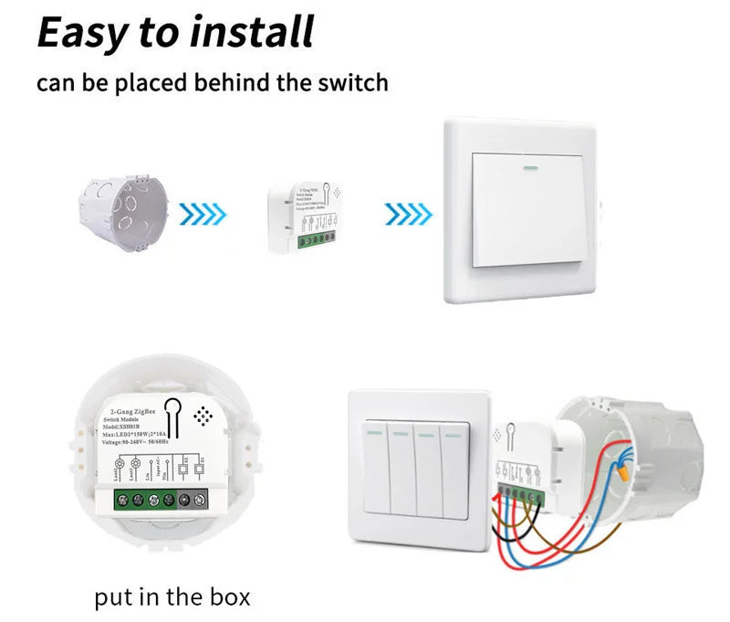 Tuya Zigbee3.0 Smart Switch 1/2 Gang Home Automation Timer Relay with KWh Power Monitor Smart Life APP Voice for Alexa Google