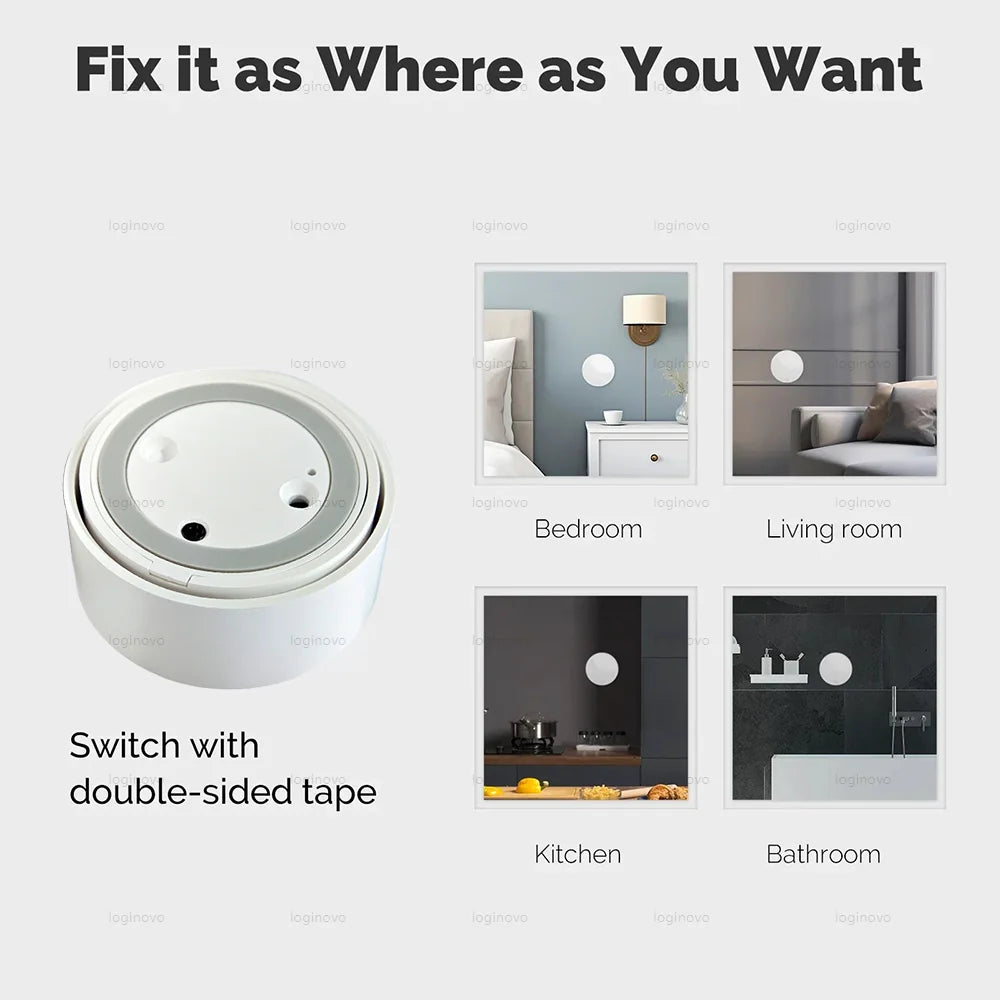 Tuya ZigBee Knob Switch Wireless Scene Button Rotatable Dimmer Controller Switches Remoter Smart Life Home Automation Linkage