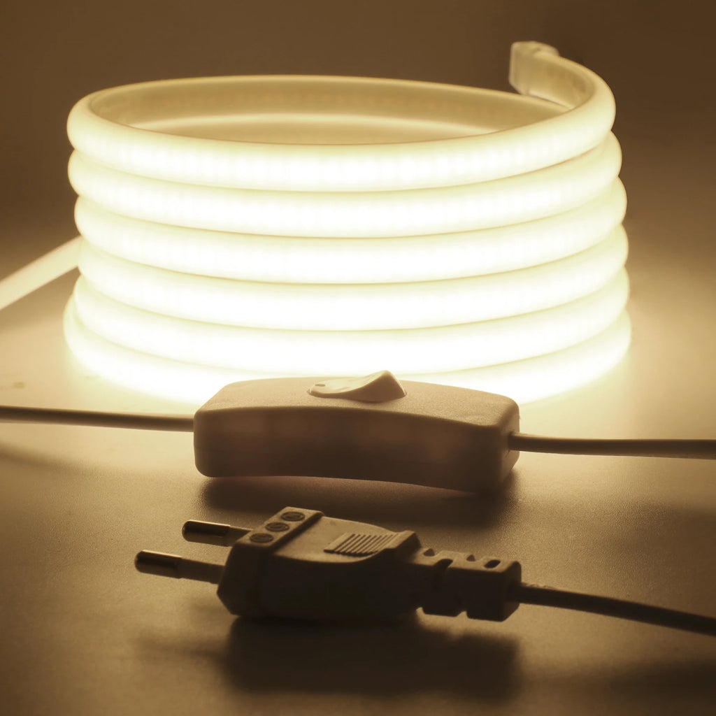 220V Smart COB Strip LED Neon Light 10M 20M 30M 288Leds/m WIFI Bluetooth Dimmable Tape IP67 Waterproof Rope For Room Outdoor