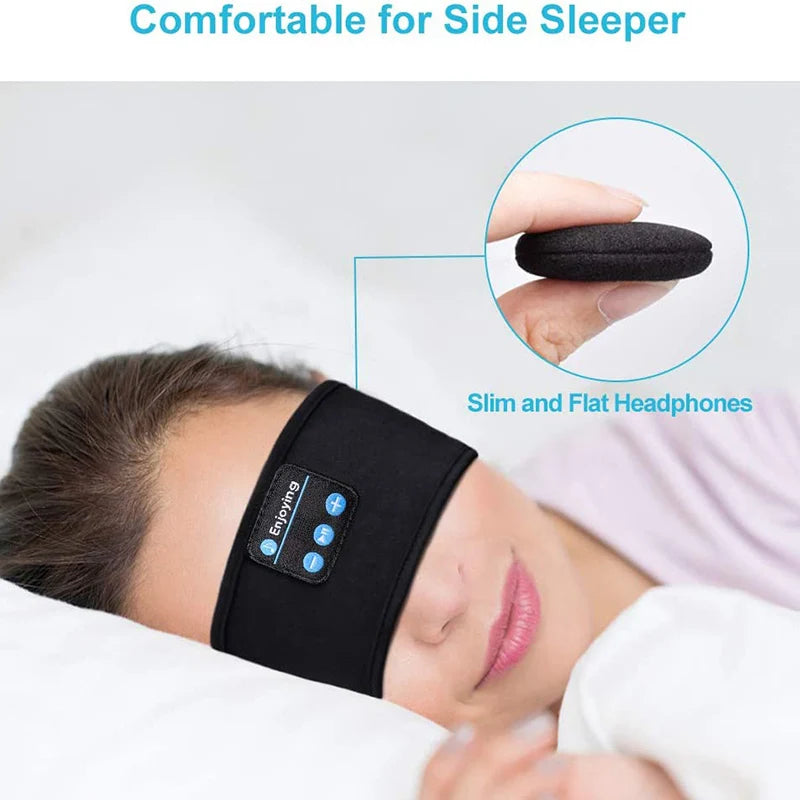 Wireless Bluetooth Music Eye Mask Sports Headband Anti-noise Headphones Talk Running Yoga Music Headwear Wireless Sleep Headphon