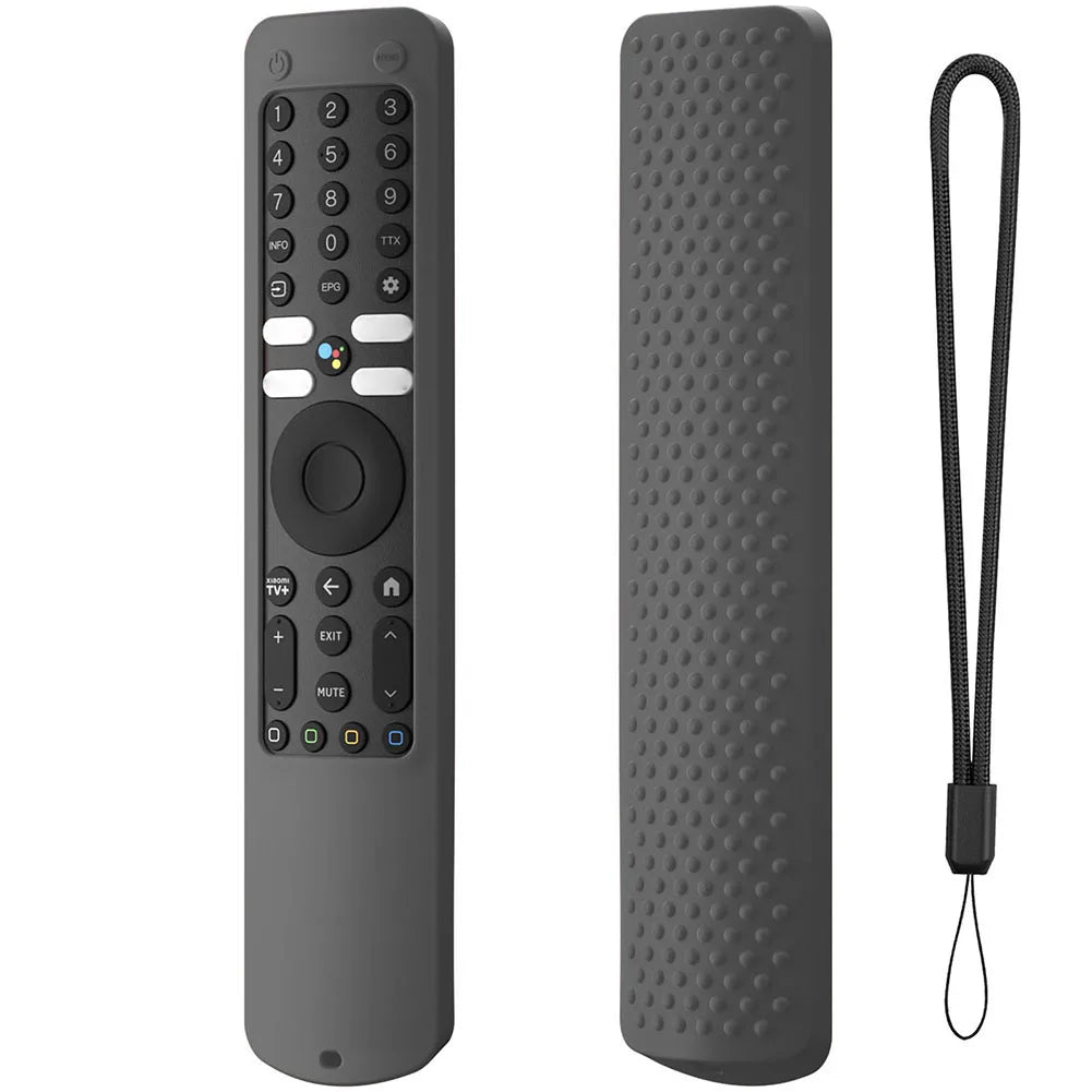 Silicone Case for Xiaomi Ultra HD 4K QLED TV Q2 50" 55" 65" Protective Cover Anti-Drop Protective Sleeve with Anti-lost Lanyard