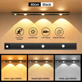 White/Black LED Cabinet Light USB Rechargeable Motion Sensor LED Light for Kitchen Wardrobe Cabinet Lighting 20CM/30CM/40CM/50CM
