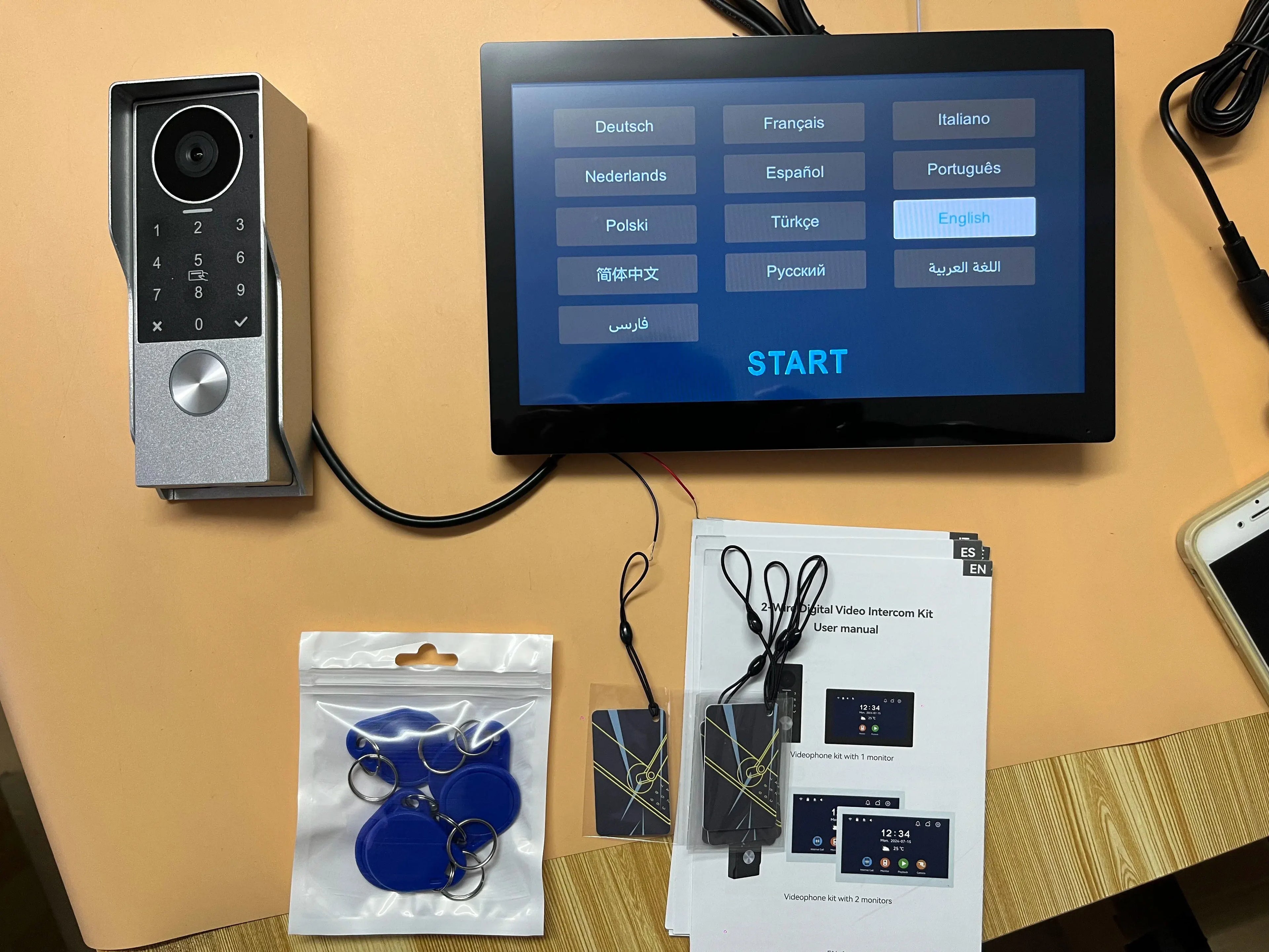 2-Wire Smart Video intercom doorbell 5G WiFi 7/10 inch Touch Screen 1080P Rainproof Camera Password Video Doorphone 5in1 Unlock