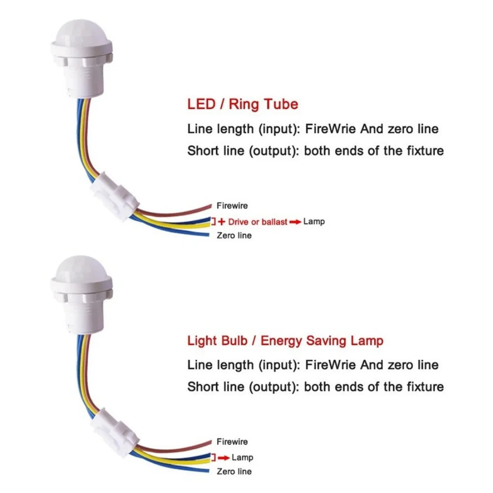 10/8/5/3/1PCS Motion Sensor 110V 220V Smart Switch Pir Infrared Motion Sensor Smart Home Human Body Automatic Sensor Night Lamp