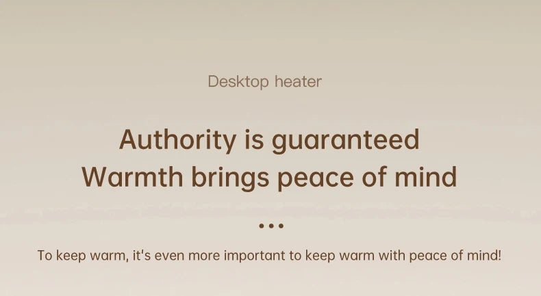 500W Electric Heater Quick Heating Compact 90° Adjustable Angle Portable Desktop Heater Silent Energy Efficient For Home Office