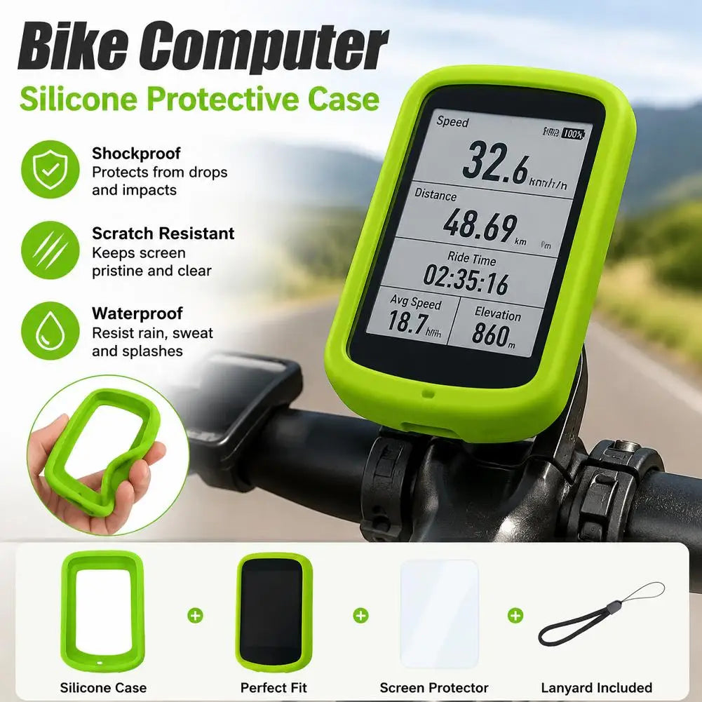 Silicone Protective Cover For IGPSPORT BSC500 Case Of GPS Bike Bicycle Computer Protection With Screen Protector Lanyard