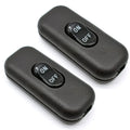 2pcs Inline Cord Switch, On/Off Black Button Feed Cord Switch for Table Lamp Desk Light Bed Lamp 6A 250V