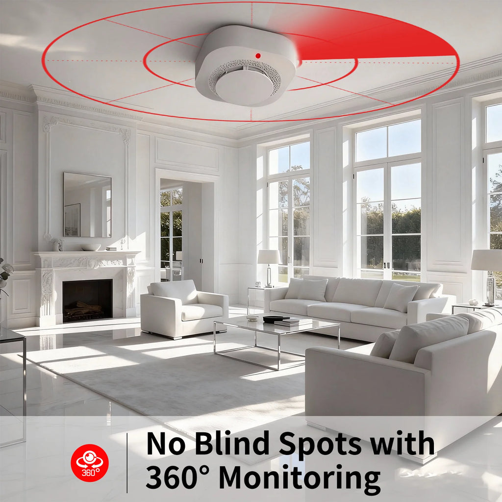 DC 3V Smoke Detector For Hotel Office School Hospital Security Protection Self-check Function Independent Smoke Alarm