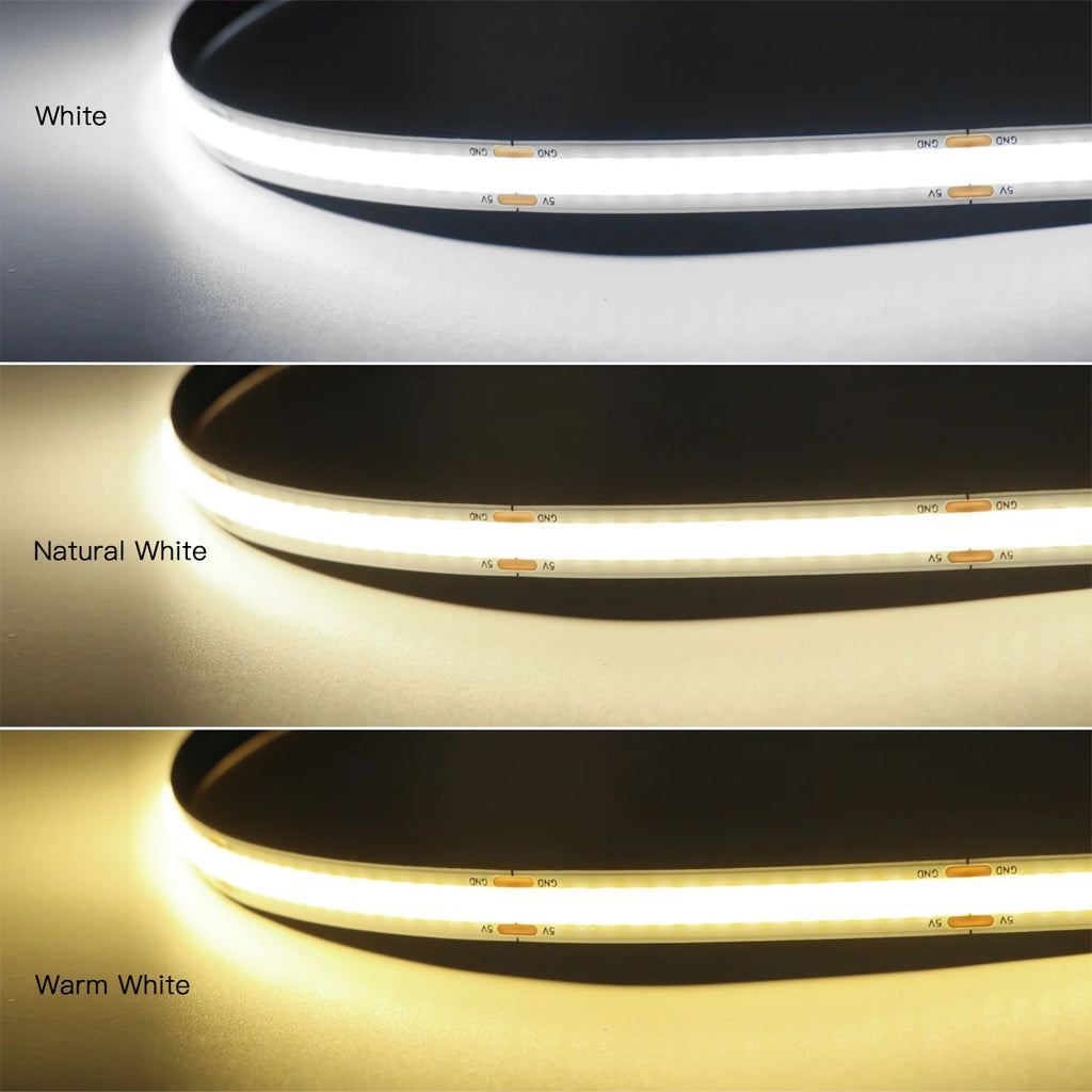 Super Bright USB COB LED Strip Light 320leds/m DC 5V with Hand Scan Dimmable Touch Sensor Switch 1m 2m 3m 4m 5m led licht