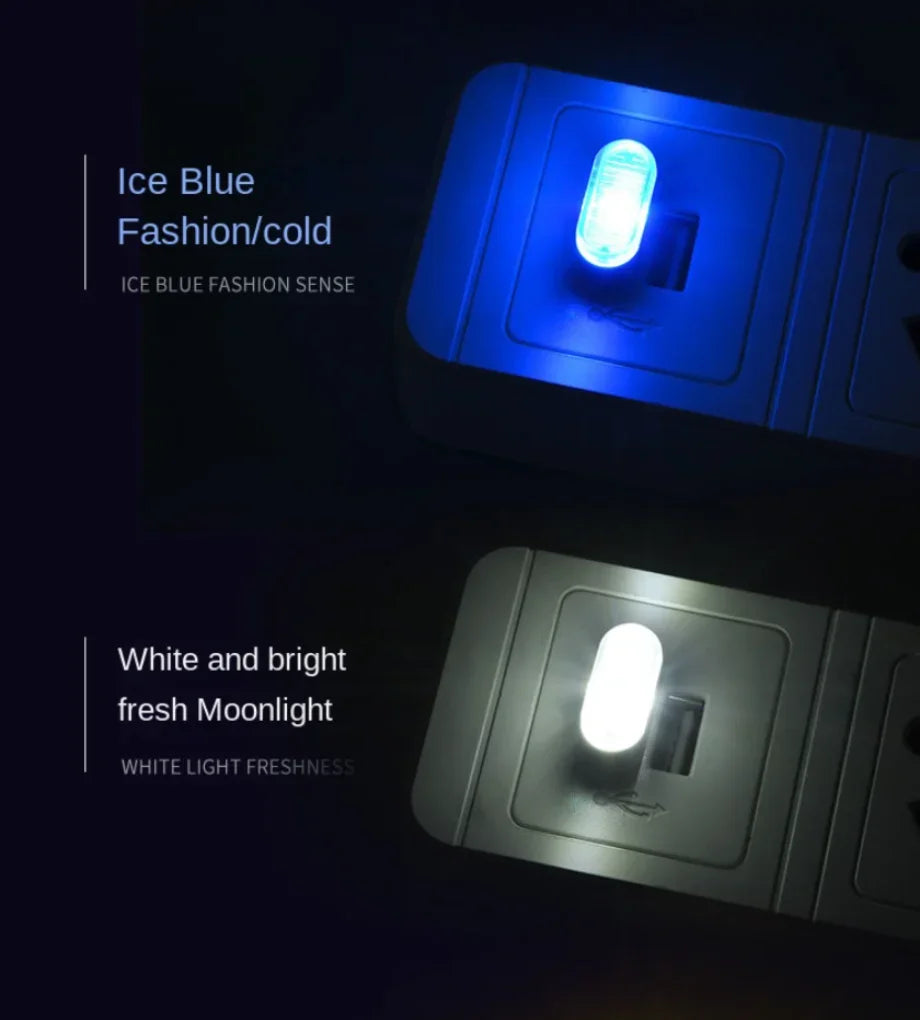 Mini USB LED Atmosphere Lights Car Interior Neon Decorative Lamp Car Emergency Lighting Universal PC Portable Plug and Play