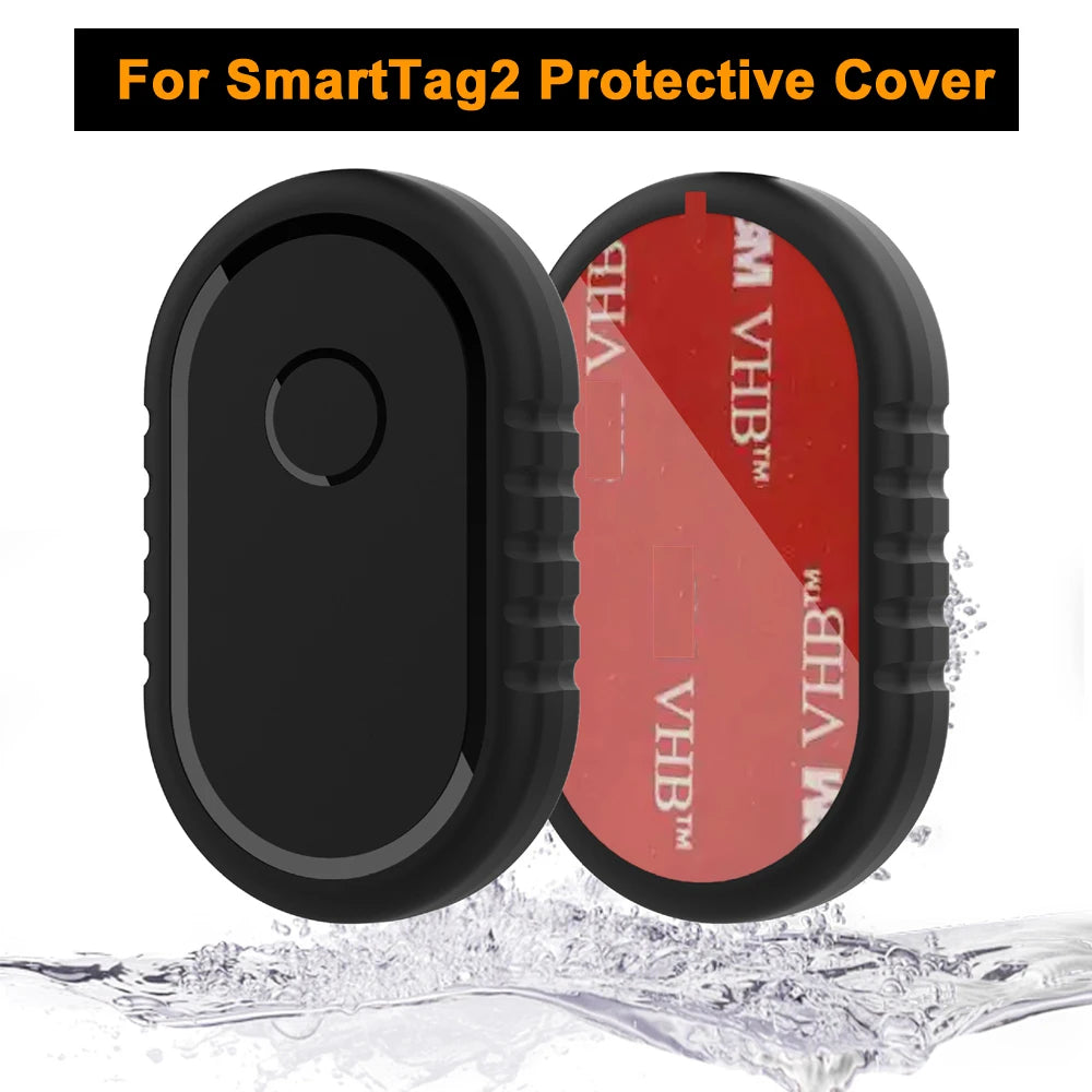 Protective Cover For Samsung Galaxy SmartTag2 Adhesive Holder Waterproof Anti-Scratch Case Bracket for Luggage, Car, Bike