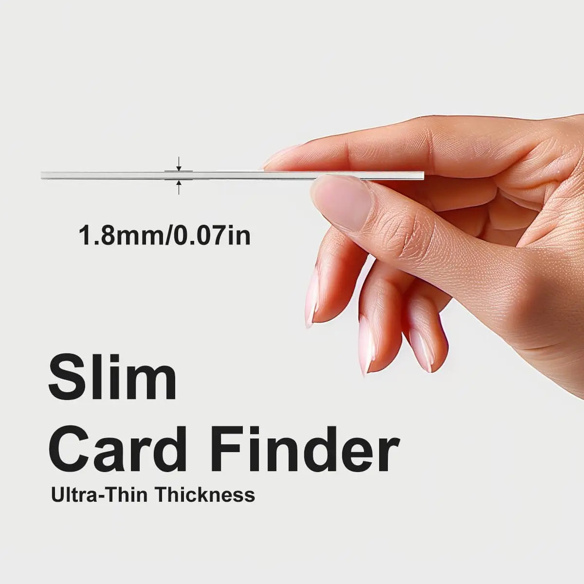 MFI Certified Wallet Tracking Card Works with Find My Rechargeable Tracker 0.07in Slim iPhone Item Finder for Purse