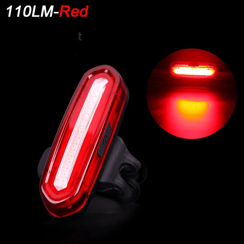 Bike Taillight COB  Bicycle Rear Light With 6 Modes USB Rechargeable Mtb LED Warning Tail Lamp Cycling Accessories