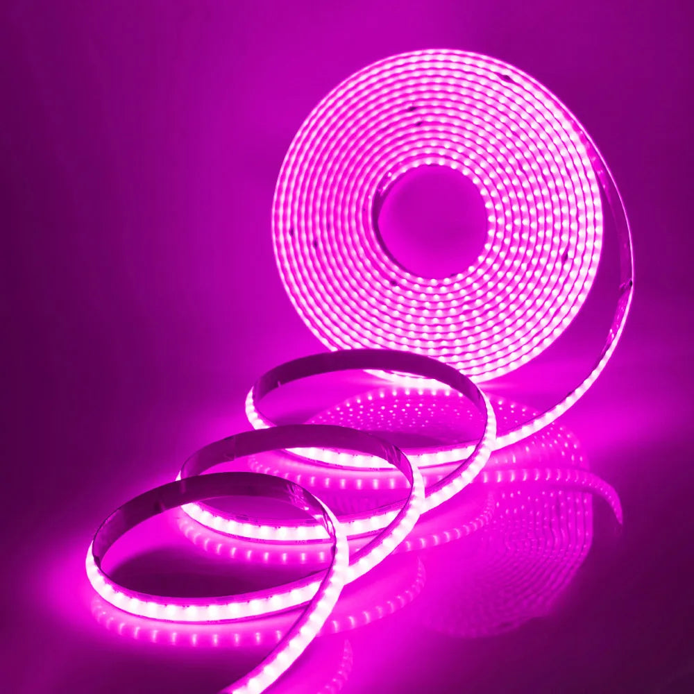 Wifi Bluetooth-compatible RGB COB LED Strip Light 5V 24key 44key Kit Remote Control 576LED High Density Linear Lights Flex Tape