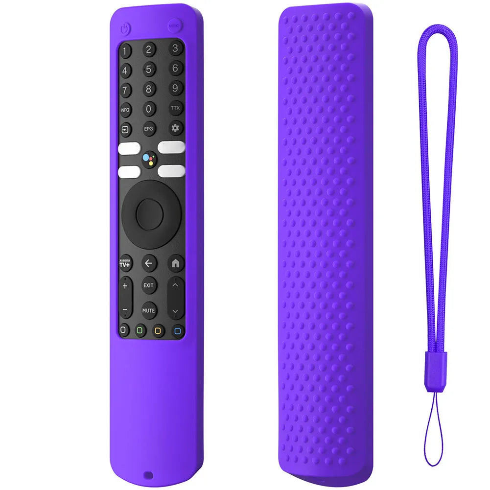 Silicone Case for Xiaomi Ultra HD 4K QLED TV Q2 50" 55" 65" Protective Cover Anti-Drop Protective Sleeve with Anti-lost Lanyard