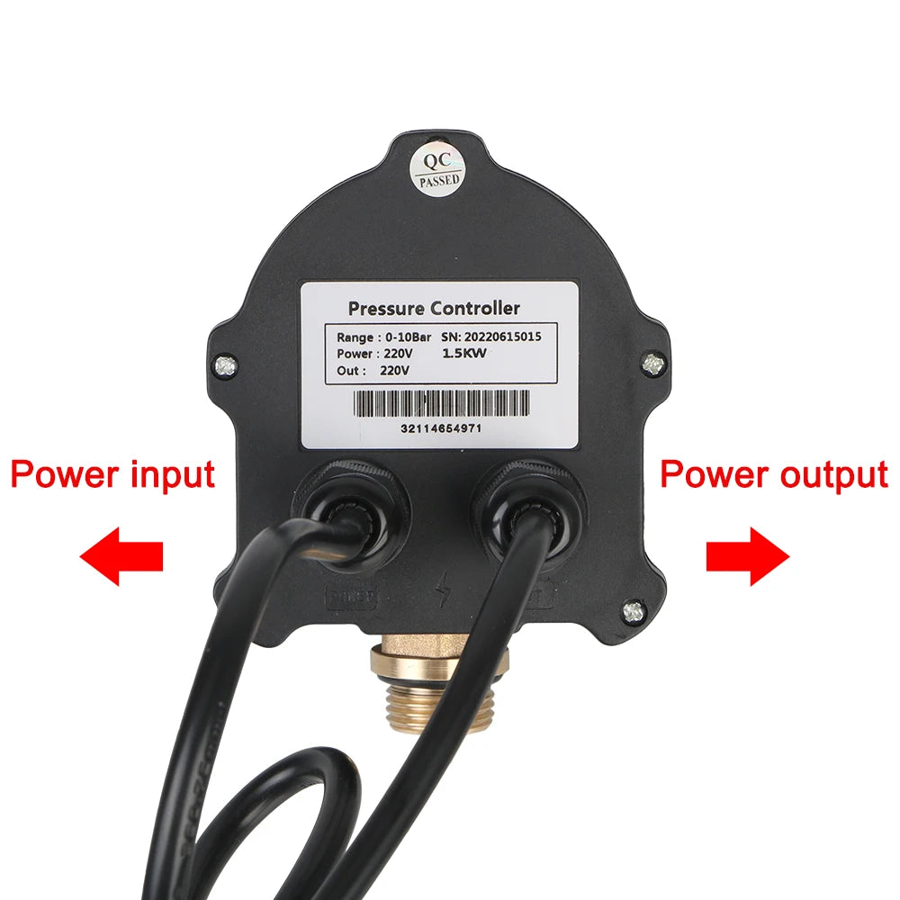 0-10 Bar 1/2'' interface 220V Digital Automatic Air Pump For Water Pump On/OFF Water Oil Compressor Pressure Controller Switch