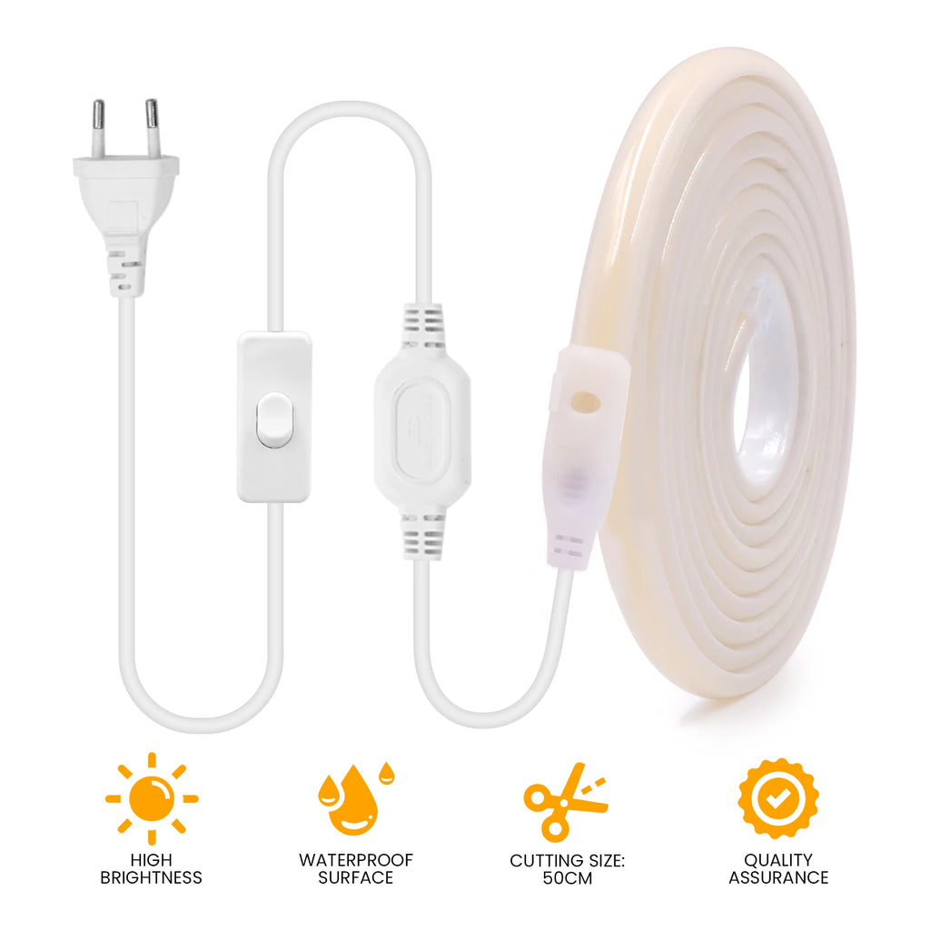 220V Smart COB Strip LED Neon Light 10M 20M 30M 288Leds/m WIFI Bluetooth Dimmable Tape IP67 Waterproof Rope For Room Outdoor
