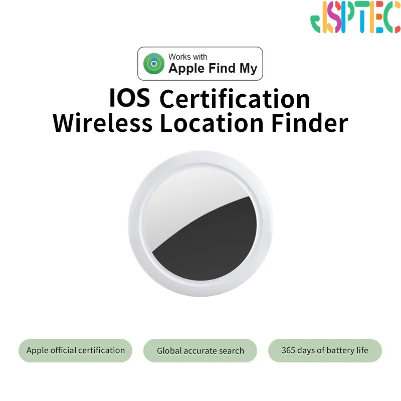 JSPTEC Security Bluetooth Tag Based on IOS Find My app Anti-lose Tracker Sound Locate IOS Message Reminder Alarm Key Finder IOS