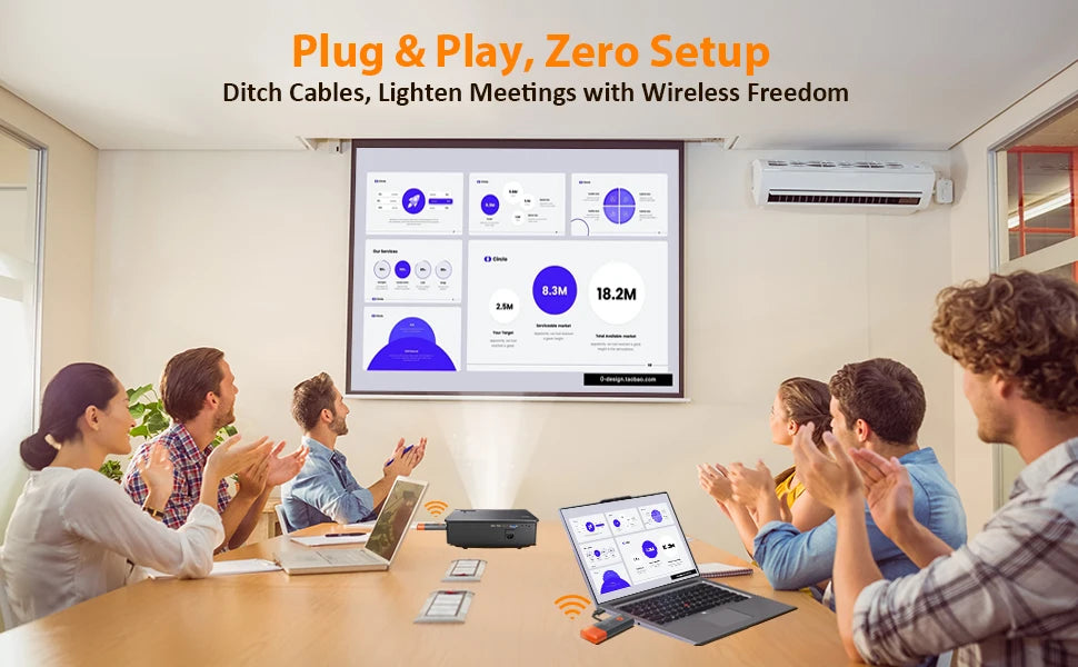 Wireless Transmitter & Receiver, 4K Decode Input 1080P@60Hz Output, Ultra-Low Latency  Plug & Play for Gaming, Home Theater