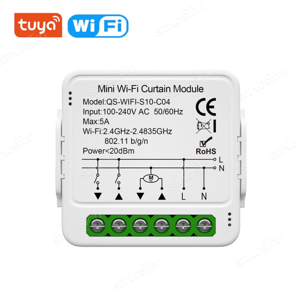 Tuya Smart WiFi ZigBee Curtain Module Blinds Roller Shutter Electric Motor Smart Curtain Switch Works with Alexa Google Home