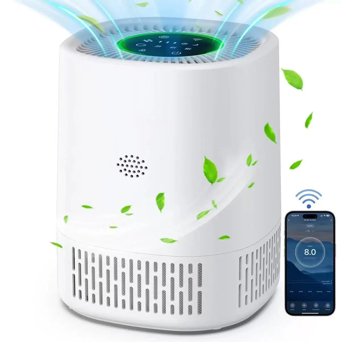 Mi Smart WiFi Pet Air Purifier for Bedroom ,Filter Cleaner H13 True HEPA Filter Smoke Allergies Pet Dander Odor Dust, Office