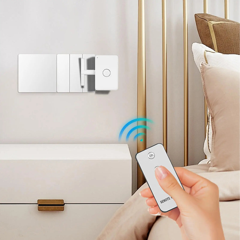 Smart Home Button Wireless Smart Buttons No Wiring Required 10 Meters Remote Control Light for Door Wall Dormitory Fan Home