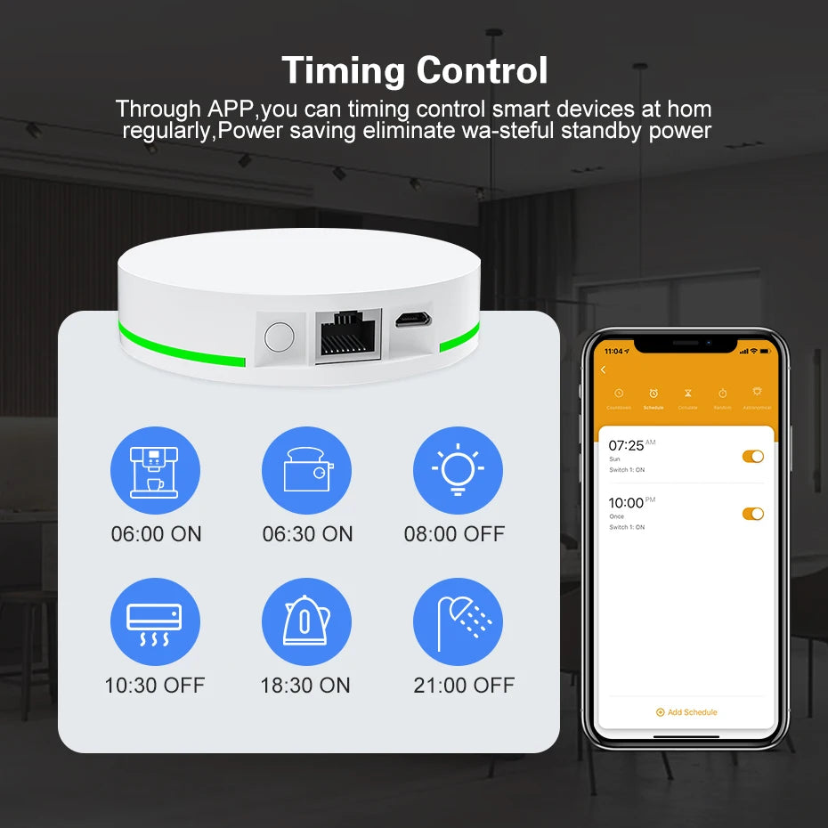 Tuya ZigBee 3.0 Smart Zigbee Hub Wired Gateway Bridge with Network Cable Smart Life Remote Control Works with Alexa Google Home
