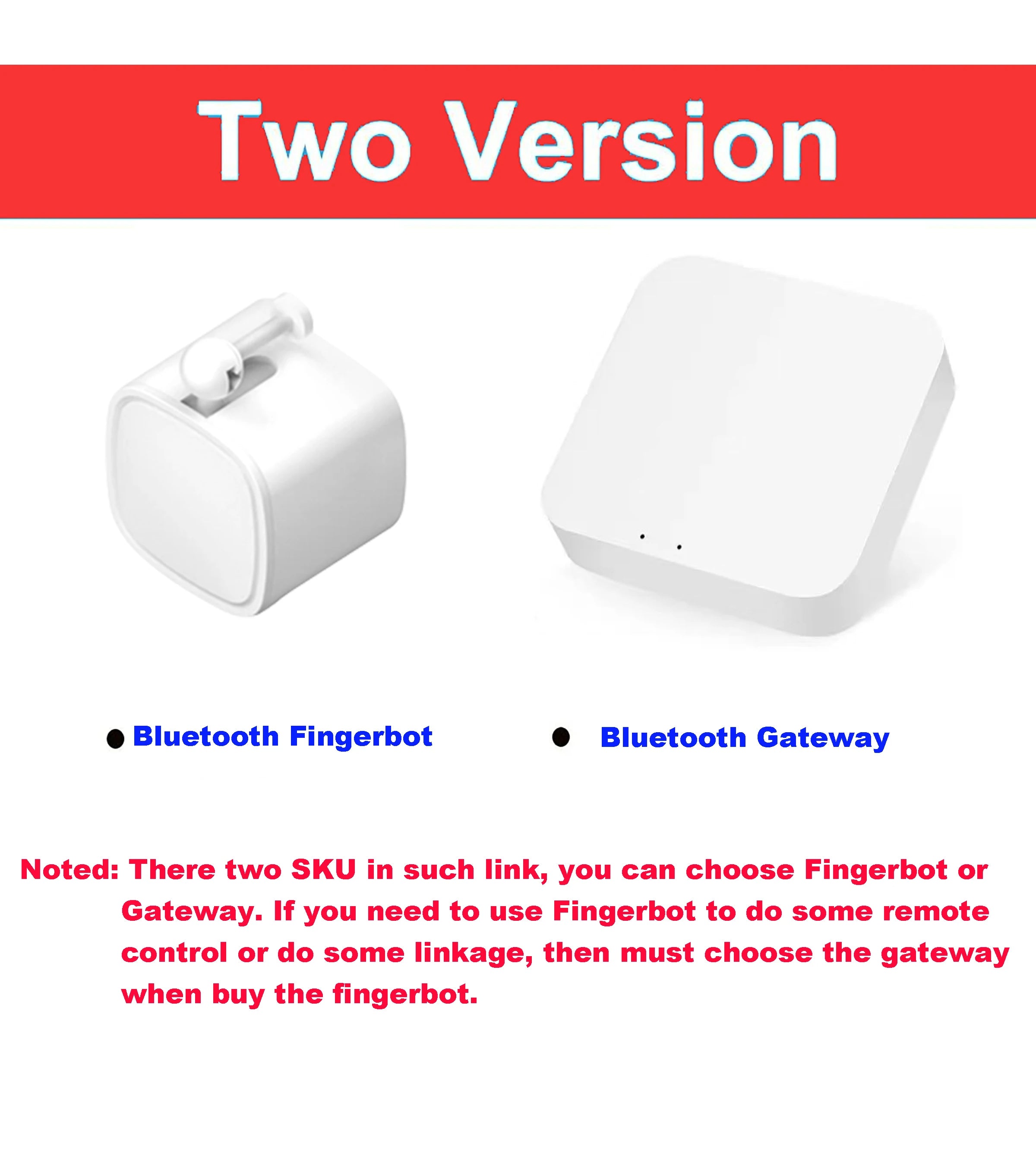 Tuya Bluetooth Finger Robot Switch Button Pusher and Tuya Bluetooth Gateway for Choosing