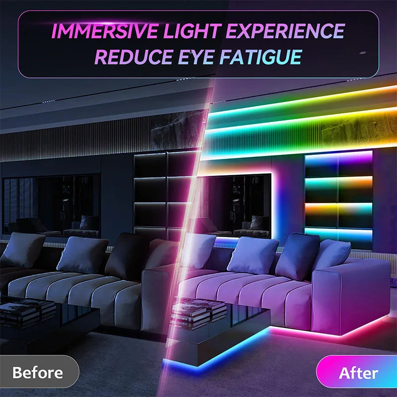 1/2/3/5M LED Strip Light Color Changing APP Music Sync RGB USB Flexible Lights For Children Gaming Room Home Party TV Backlight