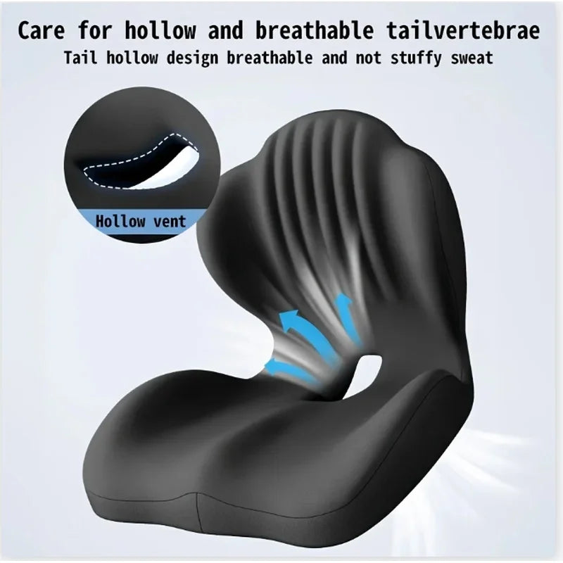 Seat Cushion for Office Chair Ergonomic Memory Foam Seat Cushion with Back Support for Stress Relief Lumbar Support Car Office