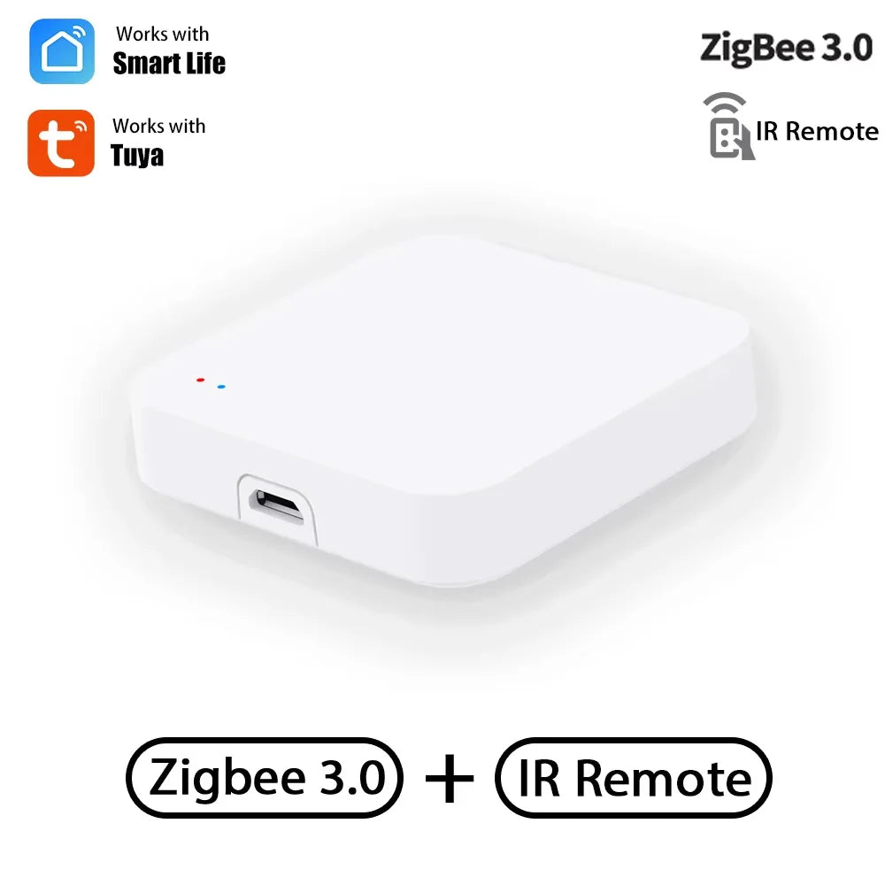 Tuya Zigbee 3.0 Gateway IR Remote Control Hub WiFi Mesh Bridge Smart Life App Compatible with Alexa Google Home