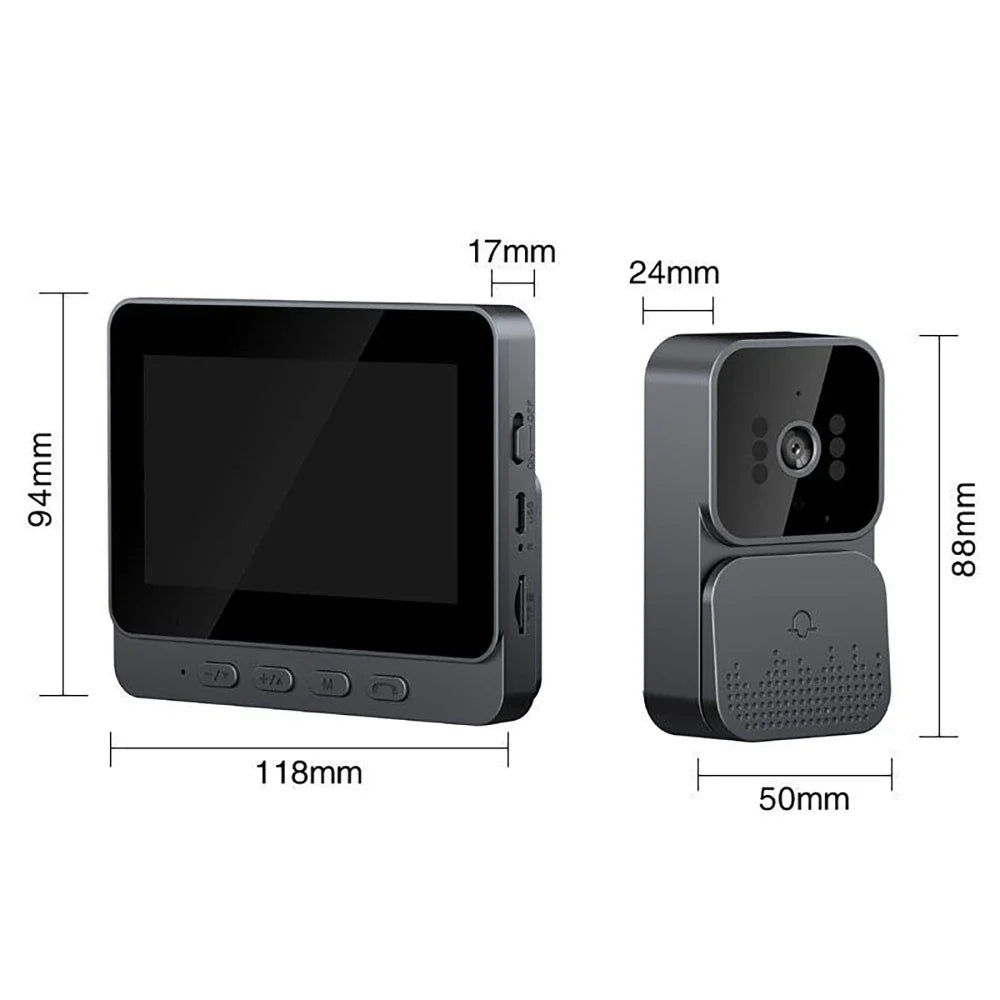 Smart WiFi 2.4G Wireless Doorbells Video Intercom Camera Inteligente Night Vision 4.3inch HD Screen For Security Home Apartment