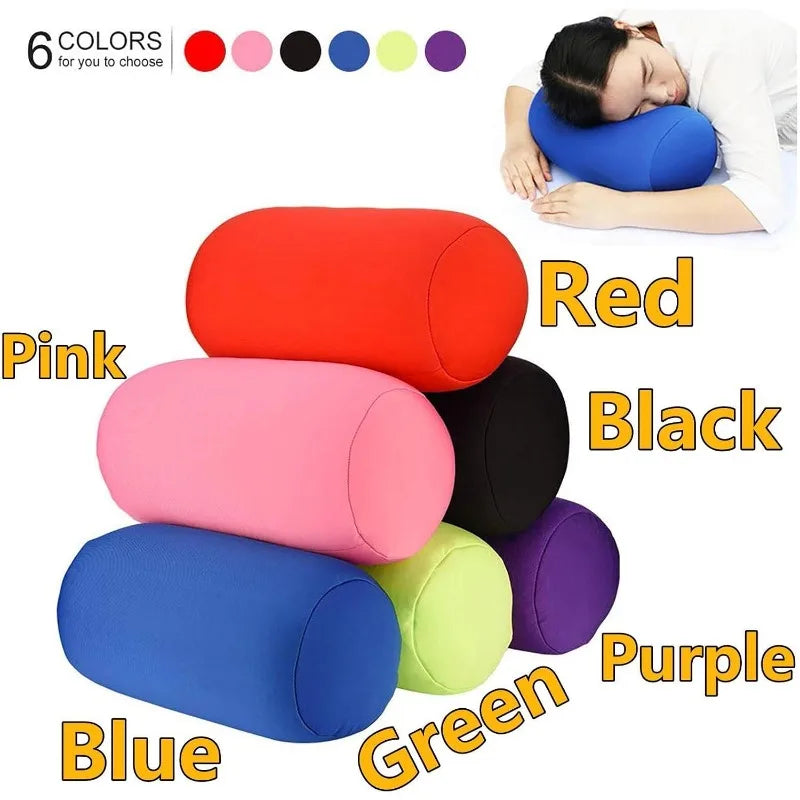 Sleep Neck Support Comfortable Home Seat Pillow Mini Microbead Back Cushion Roll Throw Pillow Travel Home