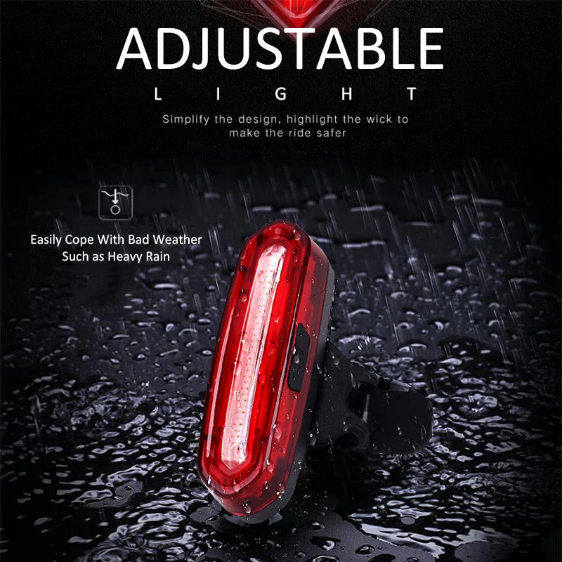 Bike Taillight COB  Bicycle Rear Light With 6 Modes USB Rechargeable Mtb LED Warning Tail Lamp Cycling Accessories