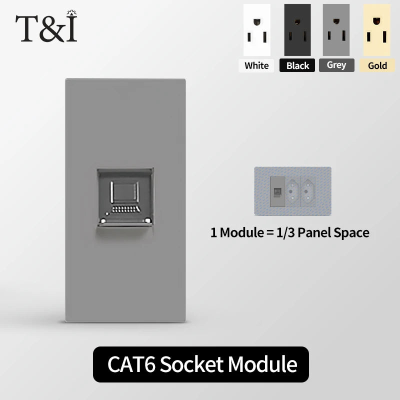 DIY Modular Tempered Glass Wall Plate2x4inch NEMA 5-15R Duplex Outlet US EU Italy Chile Interchangeable Electrical Socket Module