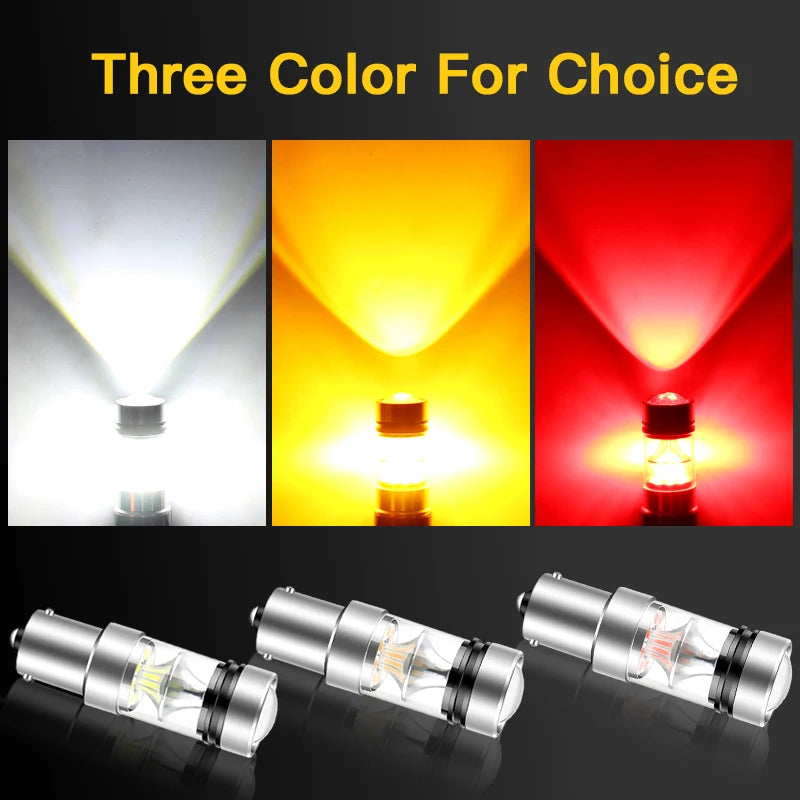 2pcs For VW T5 T5.1 T6 Transporter LED Daytime Running Light DRL Bulb Lamp Canbus No Error P21W BA15S 1156