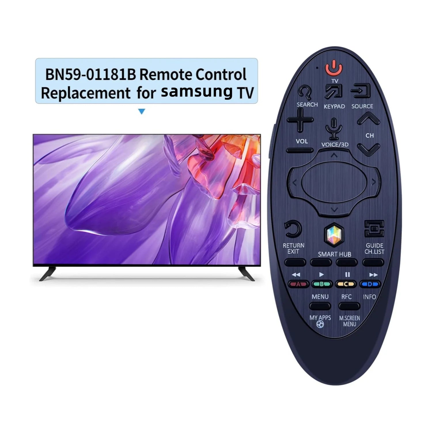IR remote BN59-01181B Replacement Remote Control Fit forSamsung Smart TV BN59-01185F BN59-01181A BN59-01185A BN59-01181B BN59-01