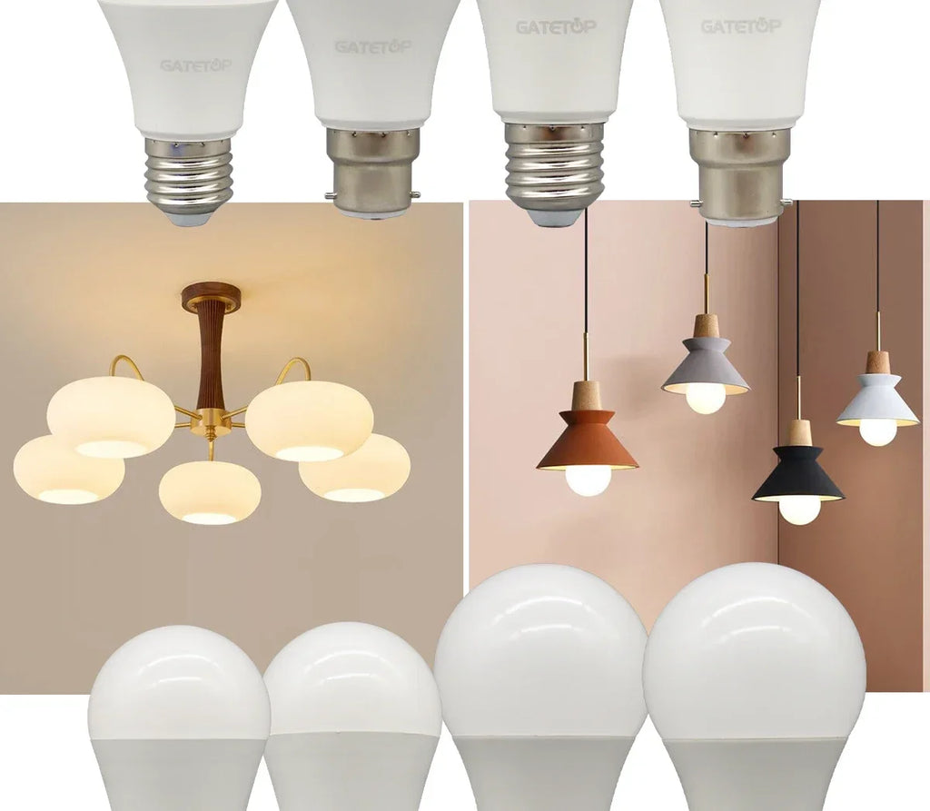 2Pack No Flicker LED Bulb Lamp B22 AC 220V 110V No Flicker 3W 8W 9W 12W 18W 24W Warm Lighting for Home Derection Lamparas Leds