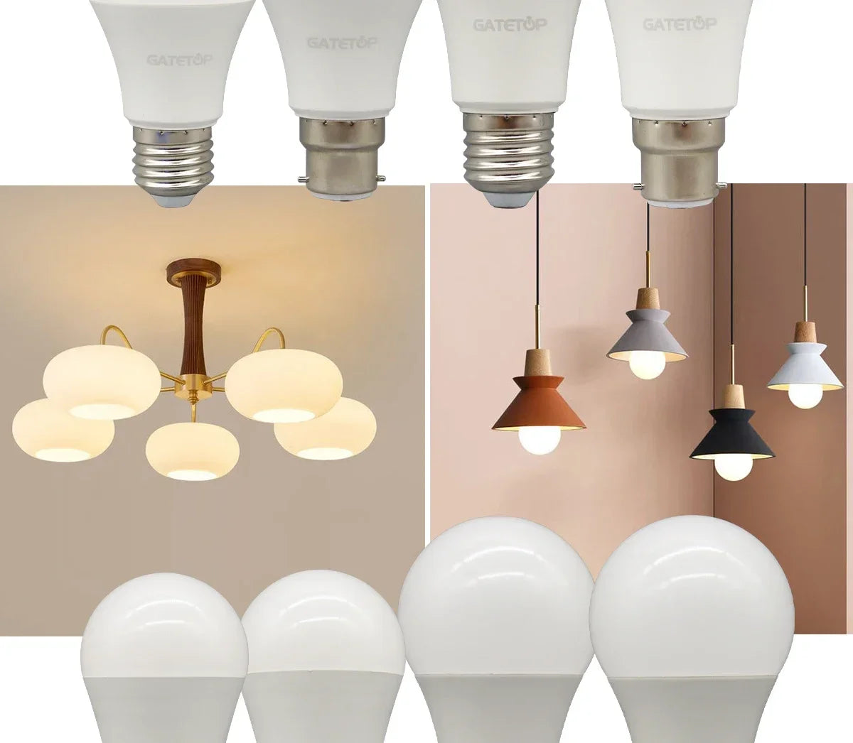 2Pack No Flicker LED Bulb Lamp B22 AC 220V 110V No Flicker 3W 8W 9W 12W 18W 24W Warm Lighting for Home Derection Lamparas Leds