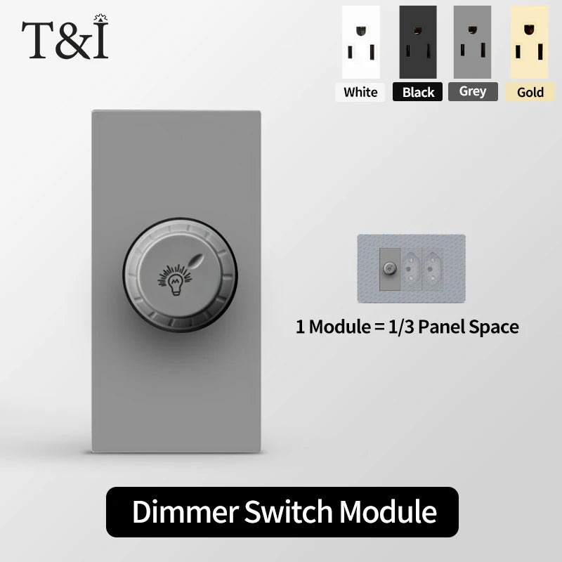 DIY Modular Tempered Glass Wall Plate2x4inch NEMA 5-15R Duplex Outlet US EU Italy Chile Interchangeable Electrical Socket Module