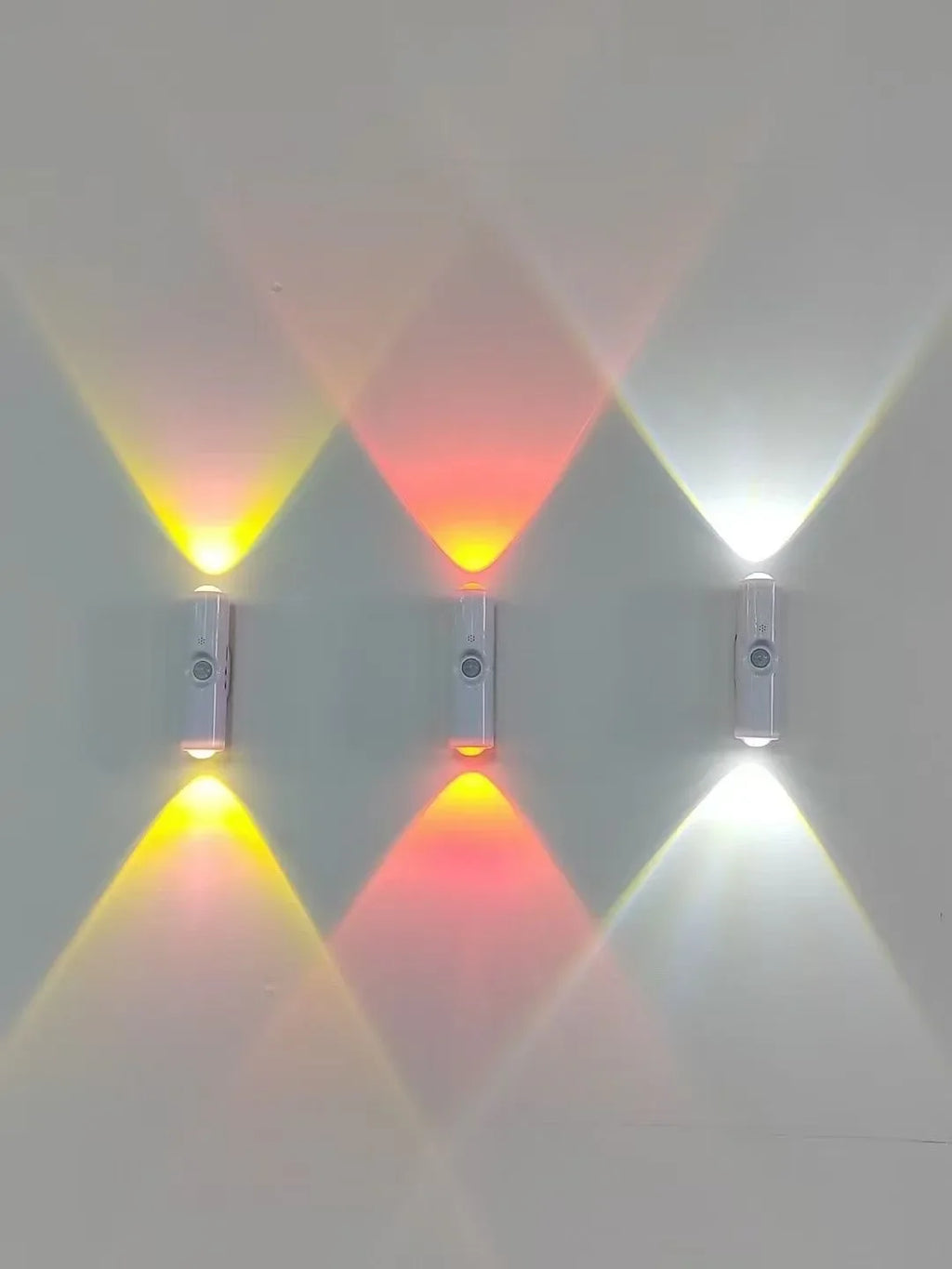 Smart RGB Double-head Wall Light Motion Sensor Magnetic Night Light Rechargeable Spotlight for Bedroom Closet Garden Room Decor